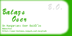 balazs oser business card